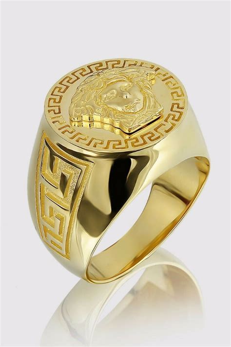 versace men gold ring|Versace gold ring for men.